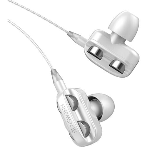 Dual Drive 4 Units Stereo Wired earphone In-Ear Sport Headset With Mic mini Earbuds Earphones For iPhone Samsung Huawei Xiaomi