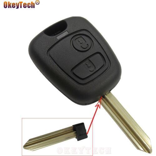Okeytech 2 Buttons Silicone Car Key Cover Case Fob Remote Key Shell For Citroen C1 C3 C5 C4 Berlingo Picasso Xsara Picasso Aygo