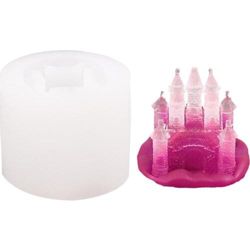 Castle Shape Silicone Epoxy Resin Mold Crafts Jewelry Making DIY Fondant Chocolate Cake Decorating Tool