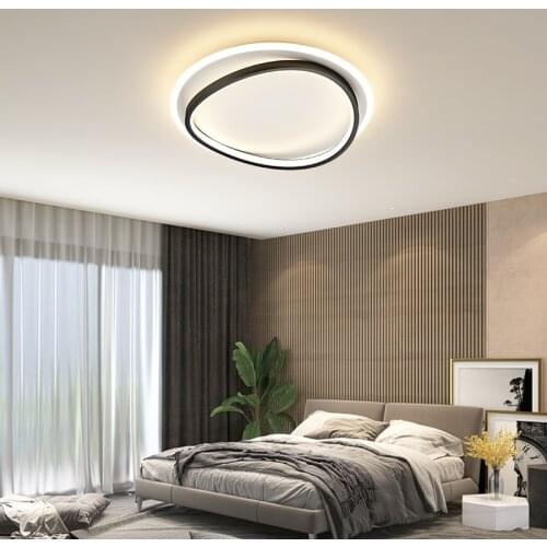 NEO Gleam Modern led Chandelier for living room bedroom study room 90-265V led ceiling chandelier fixtures Black/Gold With White
