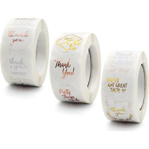 50pcsHot Gold thank you sticker commercial gift decoration envelope seal sticker sticker sticker sticker sticker sticker