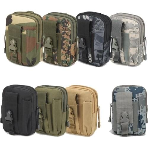 Outdoor sports tactical belt camouflage waist bag coin purse 6-inch mobile phone bag military fan tactical waist bag