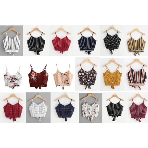 Top women 2019 fashion casual print camisole multicolor sexy tops