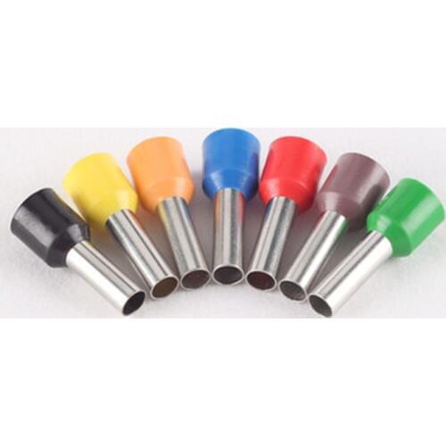 100pcs E0508 Tubular Wire Cold Pressure Connector Electrical Terminals Cable Crimps Wire Ferrules For 0.5mm Wire VE0508