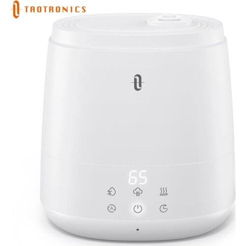 TaoTronics 6L Warm and Cool Mist Ultrasonic Humidifier Top-Fill Humidifiers with 3 Mist Levels Auto Mode and Remote Control