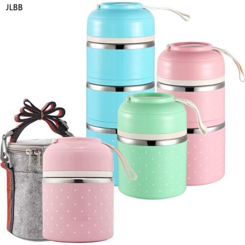 Japanese Thermos Lunch Box for Food Container Portable Thermal Lunch Box Cute Bento Box Lunchbox Leakproof 2 3 Layers
