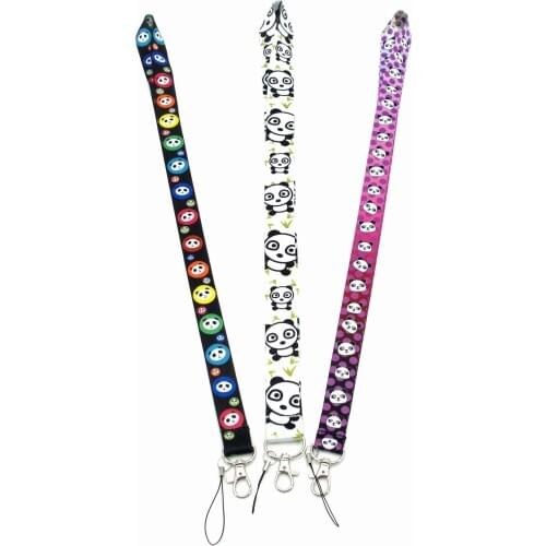100 PCS Panda C Lanyard id badge holder keychain straps for mobile phone Wholesale Free Shipping