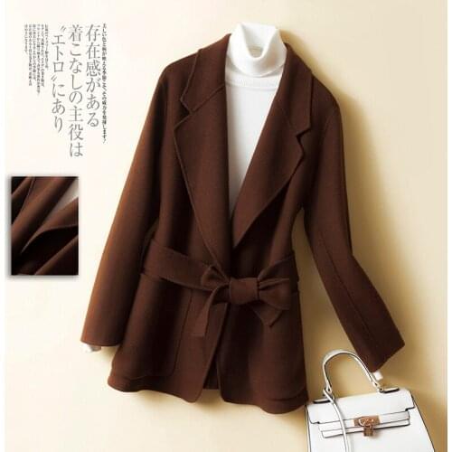 2020 Spring Wool Coat Women Female Jacket Double-sided Coats and Jackets Korean Coat Outwear Abrigo Mujer