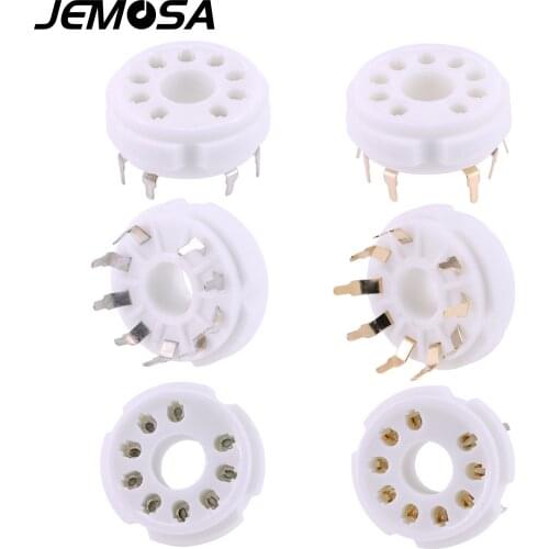 5pcs ceramic tube socket GZC9-Y-2 9 pins gold plated electronic tube socket outlet for EL504 EL519 tube amplifier Free Shippin