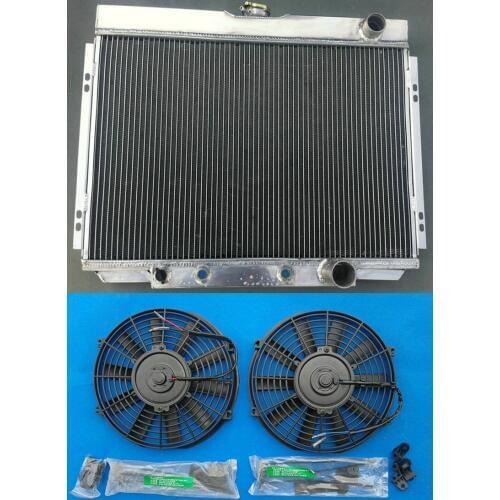 Aluminum Radiator 1967-1970 For Ford Mustang/1967 1968 1969 70 Mercury Cougar / XR7+2*FANS