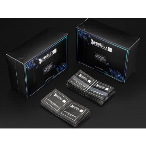 Beautilux Nail Gel Polish Remover Wraps Sticky Layer Cleansing Wipes Disposible Acetone Solution For Semi-Permanent Gels Varnish