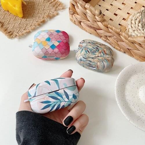 Colorful Fish Scales/Flower Earphone Cases For Sony WF-1000XM4 Case Matte Plastic Charging Box Wf1000xm4 Accessories Cover