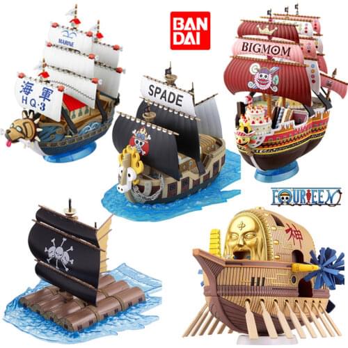 Bandai One Piece Figure Thousand Sunny Law Polortang Going Merry Shanks Whitebeard Boa Hancock Anime Assembly Model Toys Gift