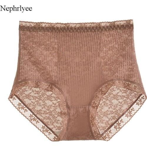 Hot Sale Cotton Panties Comfot Seamless High Waist Womens Panties Solid Lace Briefs Underwear Sexy Large Size Underpants P436