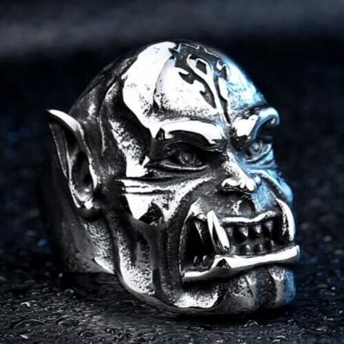 Classic Retro Game World of Warcraft Skull Ring Jewelry