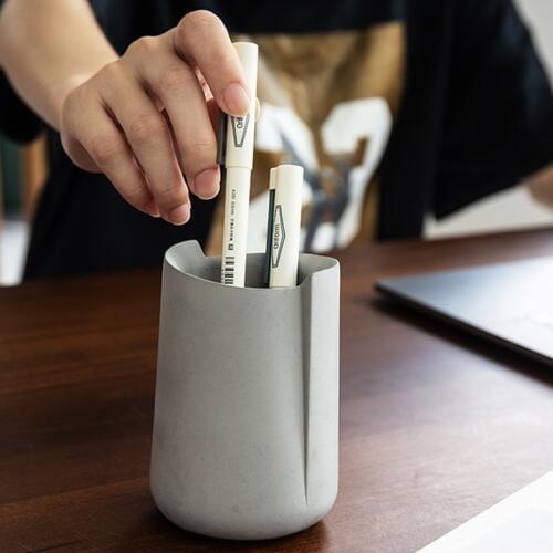 Pen container silicone mold cement storage pen container mold office supplies flower arrangement vase industrial creativemold