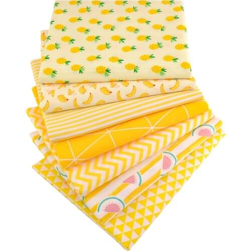 Teramila Fruits Stripe Printed Twill Cotton Cloth Fabrics for Sewing Quilting Apparel Patchwork Needlework Home Textile by Meter