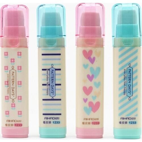 Cute 3 layer eraser Kawaii Heart Flower Rubber pencil Erasers for Kids Gift 1pcs Student stationery