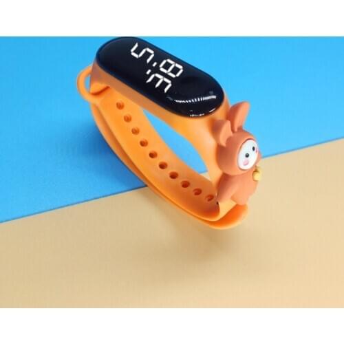 Fashion Digital LED Kids Silicone Band Wrist Watches Boys Girls LED Electronic Bracelet Best Gift Cute Doll Watches