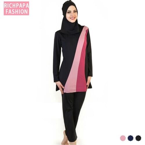 Muslim Women Spa Swimwear Sport Clothing Burkinis Islamic Swimsuit Full Face Hijab Swimming Beachwear Swimsuit