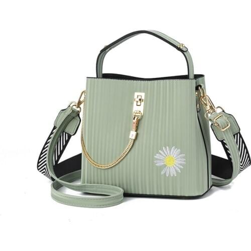 2020 New flowers Pendant Handbag Womens fashion Boston bags single shoulder bag ladies crossbody bag PU messenger bag 6 Colors