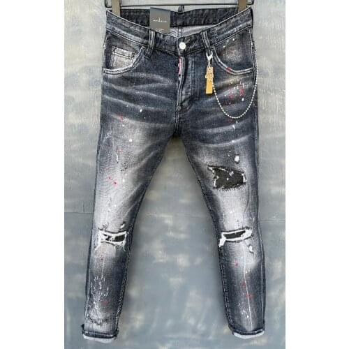 Pantalones de mujer cintura classic,Authentic DSQUARED2,Retro,Italian brand ,Women/Men Jeans,locomotive,Jogging jeans,DSQ010-2