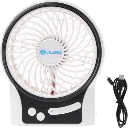 LX9B LILENG Rechargeable Portable Fan, Battery Operated or USB Powered Fan, Handheld Fan with Internal and Side LED Light, for