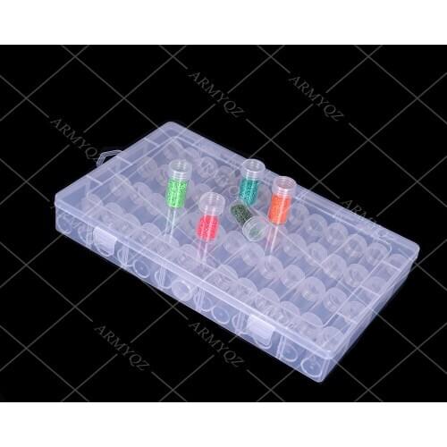 52 Slot Plastic Bottles Container Storage Box Diamond Painting Accessories Diamant Painting Holder Daimond Painting Box