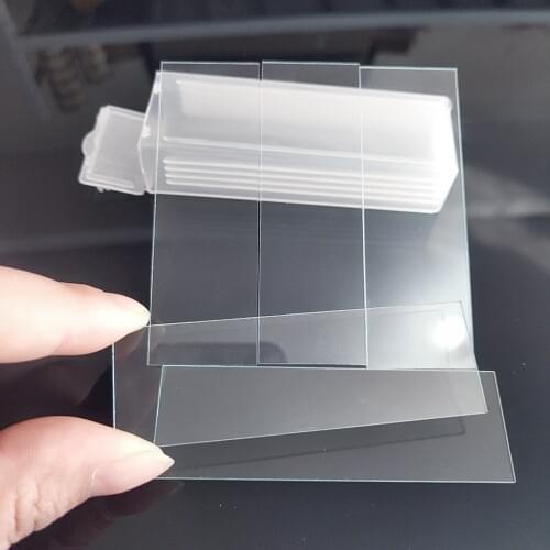5Pcs 1mm Thickness Blank Microscope Glass Slides Reusable Laboratory Sample Cover Glass