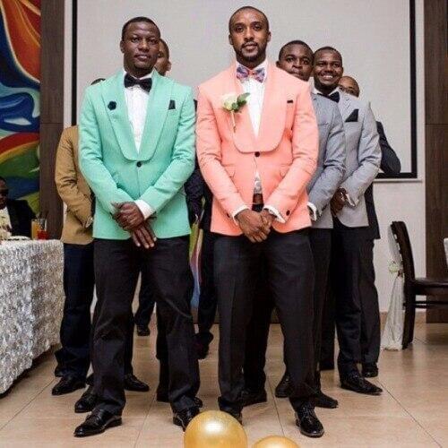 Rose Men Suits Slim Fit Jacket Groom Tuxedos Classical Mens Wedding Prom Suits Groomsman best man Morning Dress