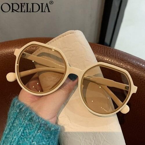 Fashion Oversized Round Sunglasses 2021 Women Men Luxury Brand Designer Eyeglasses Shades Eyewear Female Vintage Eyewear UV400