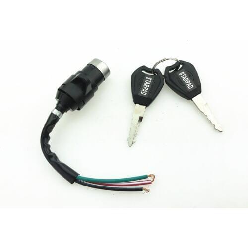 STARPAD For Electric Car Tricycle Accessories Electric Door Lock Power Lock Small Head Lock (3 line) Key Switch