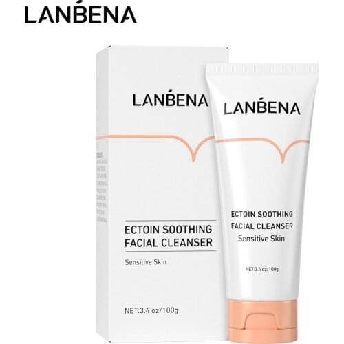 LANBENA Ectoin Soothing Facial Cleanser Moisturizing Whitening Lift Firming Face Wash Foam Nourishing Cleansing Face Skin Care