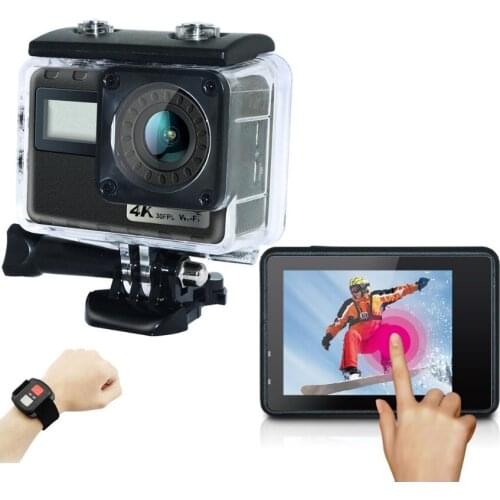 Waterproof 4K 30FPS 16MP Touch Screen Wifi Camera Ultra HD 30m Underwater Digital Video Camera Remote Sports Helmet Camcorder