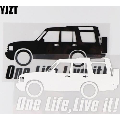 YJZT 17.5×9.3CM One Life Live It Waterproof Decor Car Sticker Vinyl Decal Black/Silver 4C-0212