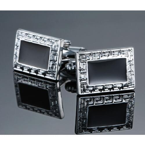 Enamel technology stainless steel cufflinks fashion mens shirt cufflinks senior designer exclusive design shirt button