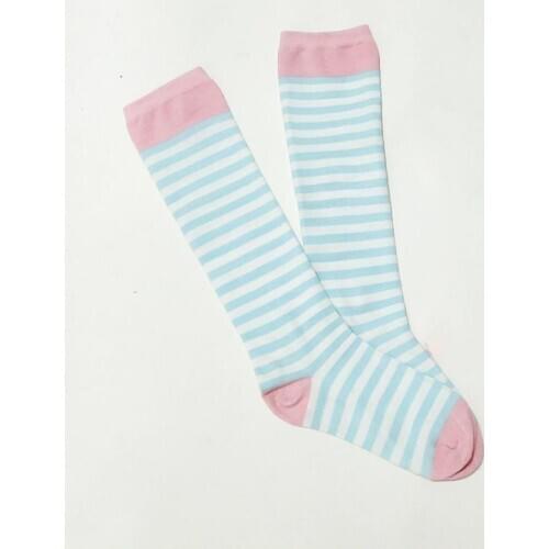 Winter Pink Kawaii Stripe Lolita Socks Leg Cute Jk Uniform Cosplay Students College Stocking Maid Tube Sock Women