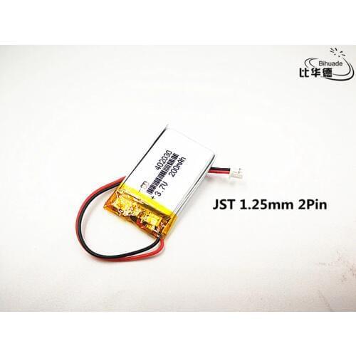 10pcs Polymer lithium Lipo battery rechargeable 3.7V 200mah 402030 JST 1.25mm customized CE FCC ROHS MSDS quality certification
