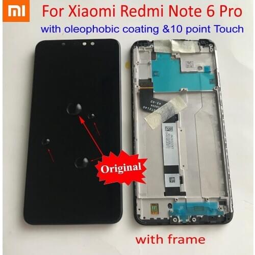 100% Original Best Glass Sensor For Xiaomi Redmi Note 6 Pro 10 Touch Screen LCD Display Digitizer Assembly Phone Panel + Frame