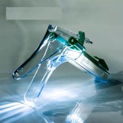 2pcs Built-in LED light source vaginal dilator with continuous light dilator female privately check and peep vaginal clamp duck