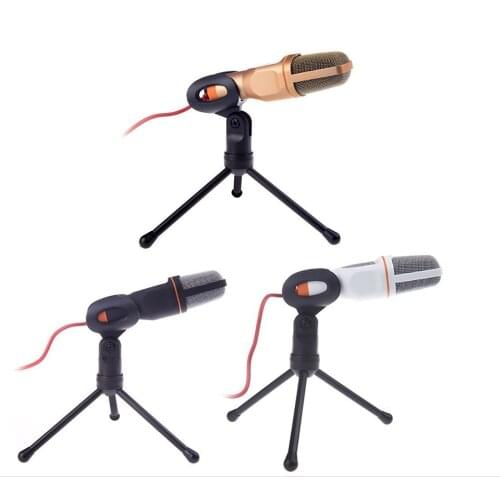 3 Colors Audio Professional Noise Canceling Condenser Microphone Studio Sound Recording Mic W Mount Stand SF-666 QQ MSN SKYPE