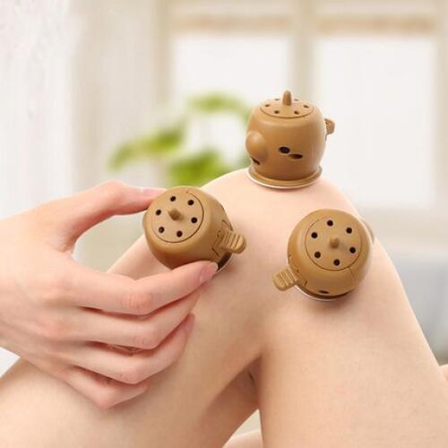 3pcs Moxa Stick Box Pot Warming Moxibustion Tin Massage Therapy For Arm Leg Abdomen Beauty Salon Home Body Tool Health