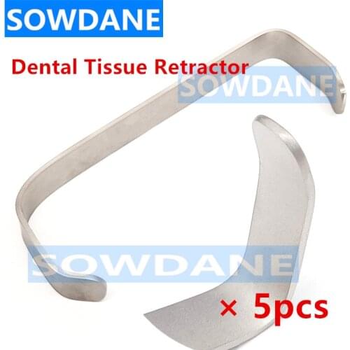5pcs Dental Surgical Tissue Retractor Twin Hold Lip and Cheek Opener Handheld Retractors Double Ends Implant Instrument Tool