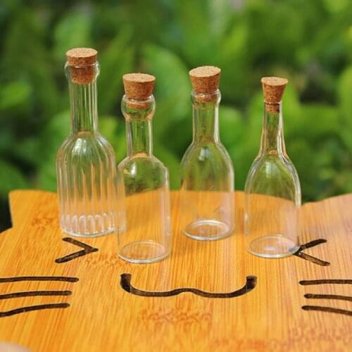 80% Dropshipping!!Glass doll house glass bottle DIY accessories photo props mini wine bottle