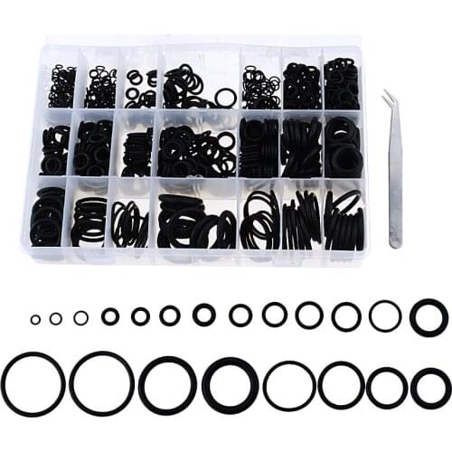 960PCS/Box O Ring Rubber Washer Seals Assortment Black O-Ring Seals Set Washers For Car Gasket With 1PCS Tweezers