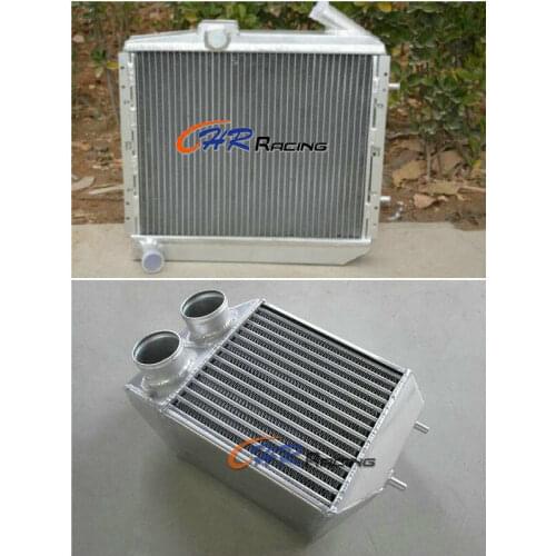 FOR Aluminum Radiator & Intercooler RENAULT SUPER 5/R5 9/11 1.4L GT TURBO MT 85-91