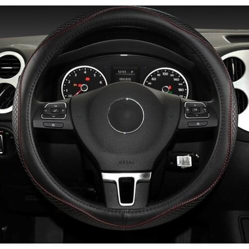 Genuine Leather D/O Shape Car Steering wheel Cover Anti-Slip for VW Golf 7 Polo Bora Passat Touran CC T6 T5 T4 Auto Accessories