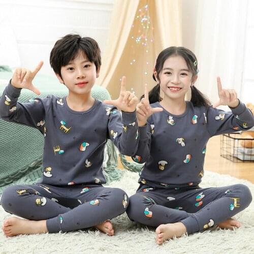 Kids Pajamas Set Boys Cartoon Dinosaur Tiger Pyjamas Kids Christmas Sleepwear Sets Cotton Children Nightwear Pajamas For Girls