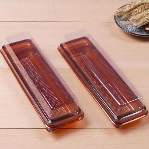 Long Transparent Roll Cake Box Plastic Blister Baking Dessert Cake Packaging Box Wholesale Fast Shipping LX1145