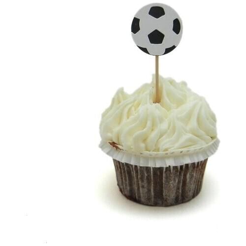 Soccer Ball wedding cupcake toppers Food Picks toothpick Bridal baby shower Bachelorette party muffin decorations